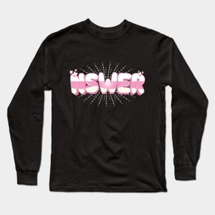 Nswer Nmixx fan base name text | Morcaworks Long Sleeve T-Shirt